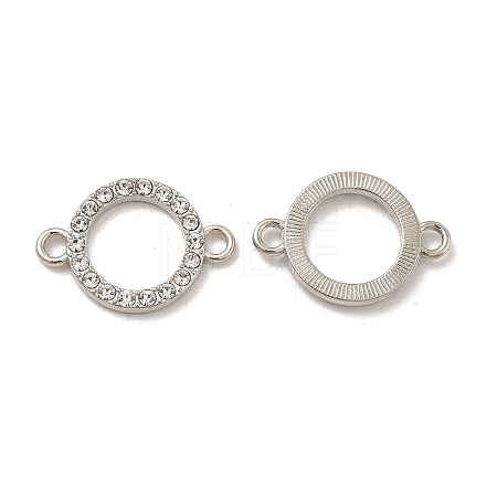 Alloy Connector Charms with Crystal Rhinestone X-FIND-H039-81P-1