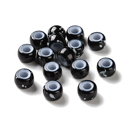 Spray Painted ABS Plastic European Beads KY-G033-01A-11-1