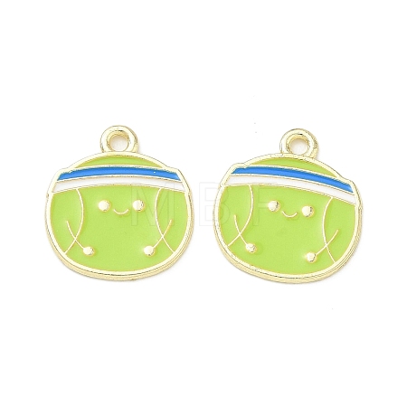 Tennis Alloy Enamel Pendants AL-CBA292F-02I-G-1