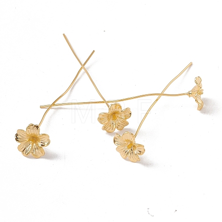 Brass Flower Head Pins LS-FIND-B009-10G-1