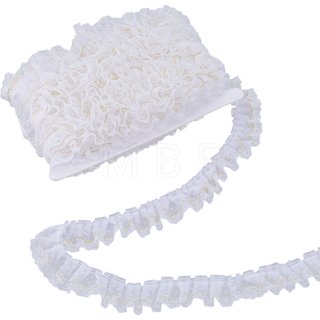 10M Polyester Polka Dot Lace Ribbons OCOR-GF0003-35A-1