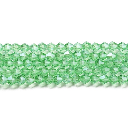 Transparent Electroplate Glass Beads Strands EGLA-A039-T3mm-A24-1