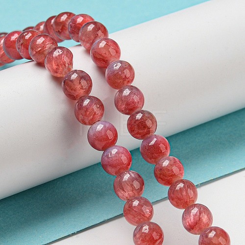 Dyed Natural White Jade Beads Strands G-F764-01D-1