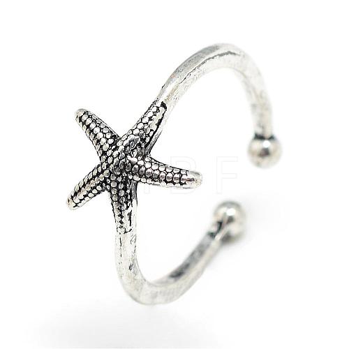 Adjustable Alloy Cuff Finger Rings RJEW-S038-039-1