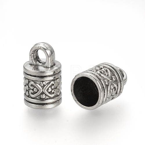 Tibetan Style Alloy Cord Ends TIBE-Q075-01AS-LF-1