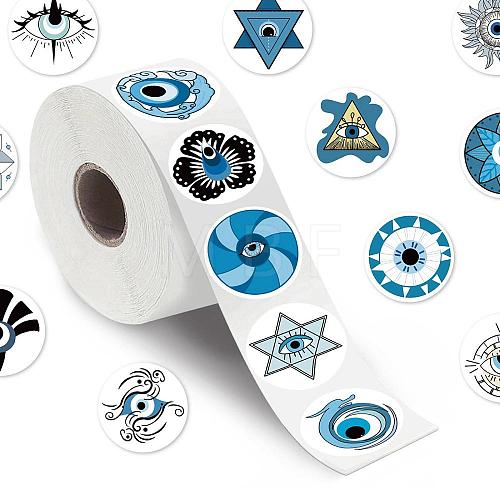 Adhesive Paper Stickers Roll EVIL-PW0004-07-1