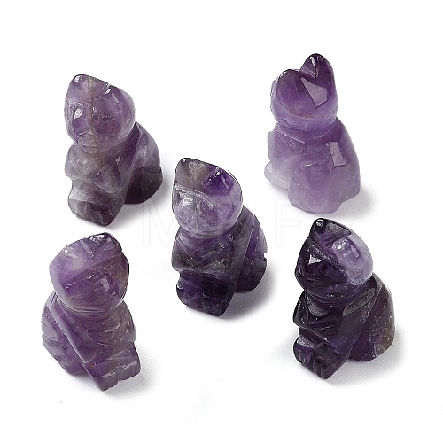 Natural Amethyst Carved Healing Figurines G-B062-04C-1