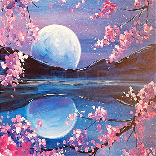 Moon DIY Diamond Painting Kit PW-WG40838-07-1