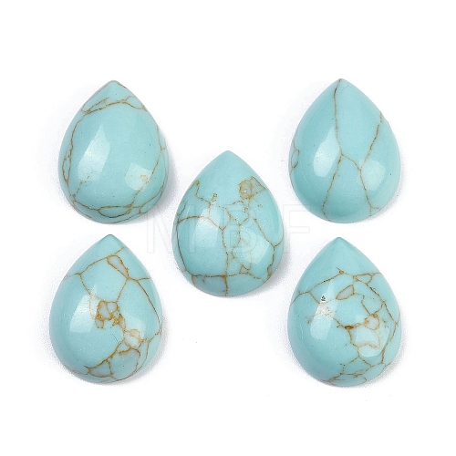 Dyed Synthetic Turquoise Cabochons G-H094-01A-23-1