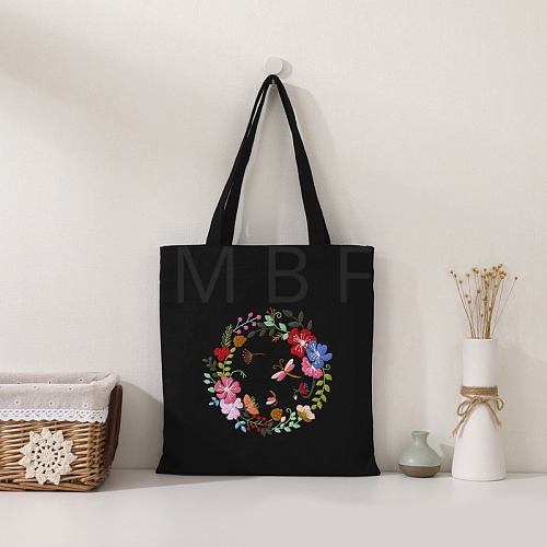 DIY Canvas Bag Flower Embroidery Kits PW-WG4A38F-05-1