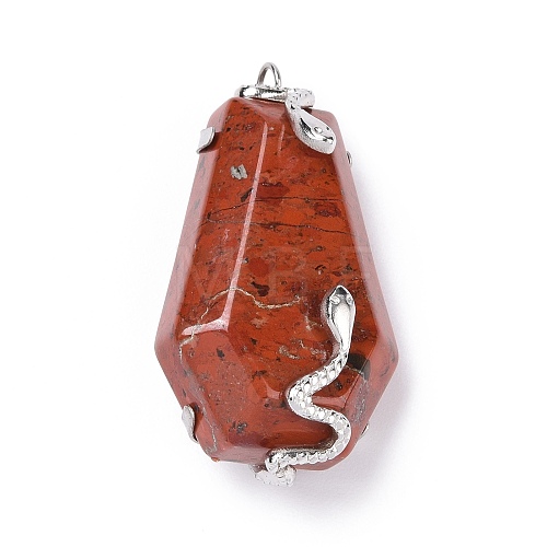 Natural Red Jasper Pendants STAS-E050-01P-04-1