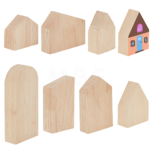 7Pcs 7 Style Unfinished Wood Tray WOOD-WH0034-36A-1