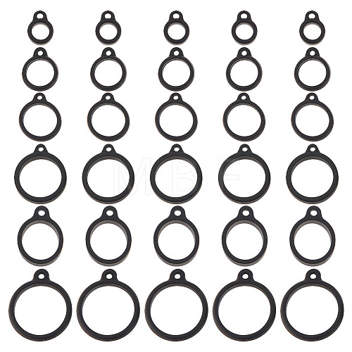 DELORIGIN 60Pcs 6 Style Anti-Lost Silicone Rings Holder SIL-DR0001-04-1