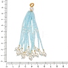 Plastic Beaded Big Pendants PL-CBA0279-01A-3