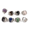 Oval Natural & Synthetic Gemstone Finger Ring G-Q184-06P-1