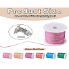 Crafans 6 Rolls 6 Colors 12-Ply Round Polyseter Cords OCOR-CF0001-01-24