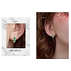 Enamel Striped Thick Hoop Earrings JE1110C-6