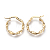 201 Stainless Steel Hoop Earrings X-EJEW-A054-05C-G-1