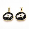 Brass Micro Pave Cubic Zirconia Pendants KK-T070-68A-1