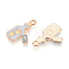 Alloy Enamel Pendants ENAM-T022-35-2