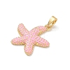 Brass Enamel Pendants KK-CBA2CEF-01G-02-2