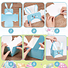Rabbit Paper Storage Gift Boxes with Handle CON-WH0095-40-3