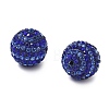 Stripe Pattern Polymer Clay Rhinestone Beads CLAY-NH0001-01I-2
