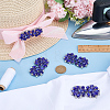 6Pcs Flower Glass Rhinestone Cabochons DIY-FG0010-18C-4