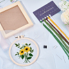 DIY Flower Pattern Organza Embroidery Hanging Ornament Kits DIY-WH0304-511-4