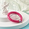 Chunky Acrylic Tube Beads Stretch Bracelet BJEW-JB07316-4