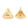 Triangle Brass Drawbench Stud Earring EJEW-L288-007G-3