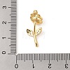 Brass Micro Pave Clear Cubic Zirconia Pendants ZIRC-P121-05C-G-3