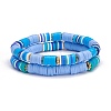 Handmade Polymer Clay Heishi Beads Stretch Bracelets Set BJEW-JB07258-2