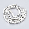 Electroplated Natural Lava Rock Beads Strands G-T114-63S-2