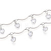 Brass Glass Scalloped Bar Chains CHC-T018-08P-1
