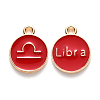Alloy Enamel Pendants X-ENAM-S124-01B-07K-1