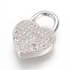 Brass Micro Pave Cubic Zirconia Pendants ZIRC-F062-04P-1