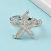 Brass Cuff Rings for Women RJEW-A083-01P-2