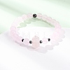 Natural Mixed Gemstone Beaded Stretch Bracelet for Women BJEW-A145-01-4