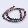 Natural Rhodonite Beads Strands G-P318-04-8mm-2