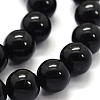 Natural Black Tourmaline Beads Strands G-G763-01-6mm-AB-3