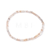 3mm Natural Moonstone Beads Stretch Bracelet for Girl Women BJEW-JB07284-02-1