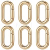 6Pcs Ion Plating(IP) 304 Stainless Steel Spring Gate Rings STAS-SC0008-34-1