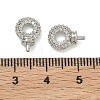 Brass Micro Pave Cubic Zirconia Peg Bails KK-D229-15P-3