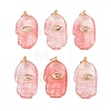 Cherry Quartz Glass Pendants G-Z134-05C-1