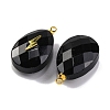 Natural Obsidian Pendants G-B089-01G-01-2