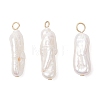 Natural Baroque Pearl Keshi Pearl Pendants PALLOY-JF04553-01-1