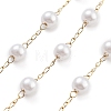 Handmade Round ABS Imitation Pearl Beaded Chains CHS-P019-09D-G-1