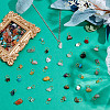 120Pcs 30 Styles Natural & Synthetic Gemstone Chip Charms PALLOY-HY00079-4