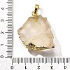 Raw Rough Natural Dyed Quartz Crystal Pendants G-G895-05LG-04-3